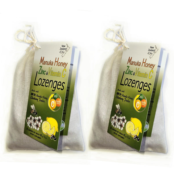 Manuka Honey Zinc and Vitamin C Lozenges - Soothe your throat and support immune system naturally