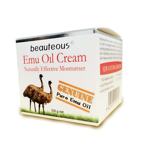 beauteous Emu Cream - Naturally Effective Moisturizer with Pure Emu Oil, 100 g